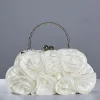 Bags*Mew Mews Fashion Adahy Flower Satin Bag In White