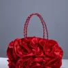Bags*Mew Mews Fashion Adahy Flower Satin Bag In Red