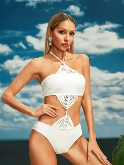 One Piece|Swimwear*Mew Mews Fashion Agalia Halterneck One Piece Swimsuit