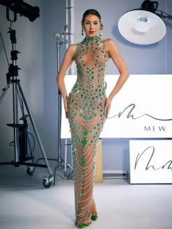 Embellishment|Dresses*Embellishment Ahava Rhinestone Embellished Maxi Dress