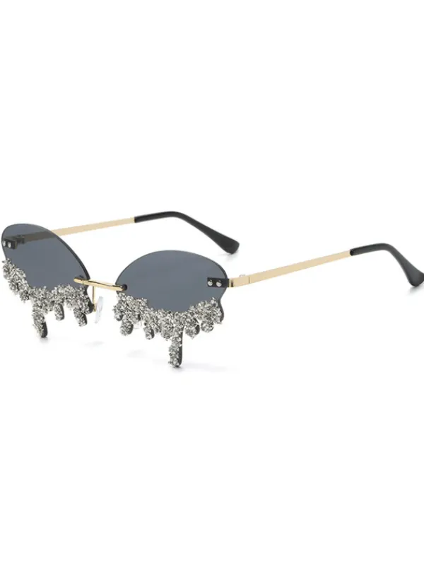 Glasses*Mew Mews Fashion Airlie Teardrop Crystal Sunglasses