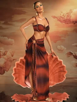 Sets & Co-ords*Mew Mews Fashion Akihito Spaghetti Ruched Skirt Set