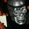Bags*Mew Mews Fashion Alaric Silver Skull Clutch