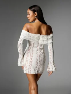 Dresses|Mini Dresses*Mew Mews Fashion Albane Off Shoulder Lace Mini Dress