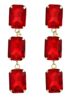 Earrings*Mew Mews Fashion Alcott Crystal Gem Drap Earrings