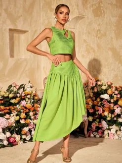 Sets & Co-ords*Mew Mews Alka Sleeveless Ruched Skirt Set
