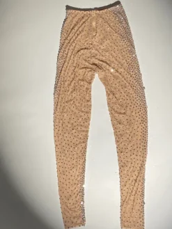 Pants & Shorts|Embellishment*Embellishment Ally Rhinestone Mesh Pants In Light Nude