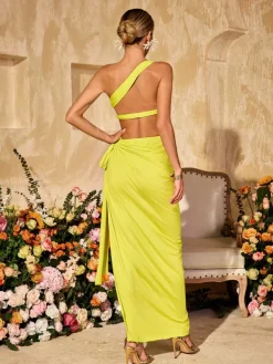 Sets & Co-ords*Mew Mews Fashion Almis One Shoulder Split Skirt Set