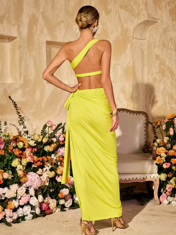 Sets & Co-ords*Mew Mews Fashion Almis One Shoulder Split Skirt Set