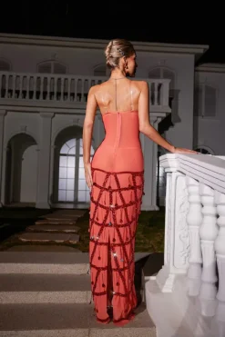 Embellishment|Dresses*Embellishment Angelo Sequin Embellished Mesh Maxi Dress