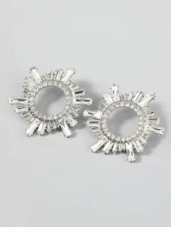 Earrings*Mew Mews Fashion Anisa Crystal Hoop Earrings
