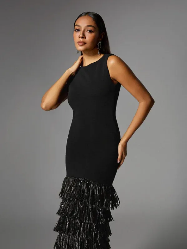 Dresses|Maxi Dresses*Mew Mews Fashion Anzeline Backless Fringe Knitted Maxi Dress