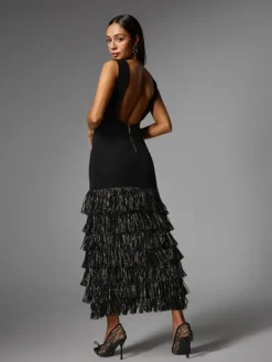 Dresses|Maxi Dresses*Mew Mews Fashion Anzeline Backless Fringe Knitted Maxi Dress