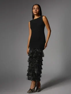 Dresses|Maxi Dresses*Mew Mews Fashion Anzeline Backless Fringe Knitted Maxi Dress