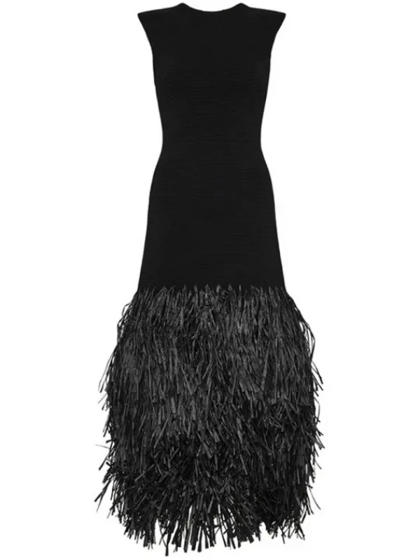Dresses|Maxi Dresses*Mew Mews Fashion Anzeline Backless Fringe Knitted Maxi Dress