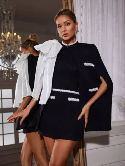Sets & Co-ords*Mew Mews Fashion Aristotle Corded Bow Cape Set
