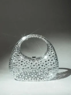 Bags*Mew Mews Fashion Asher Clear Embellished Bag In White