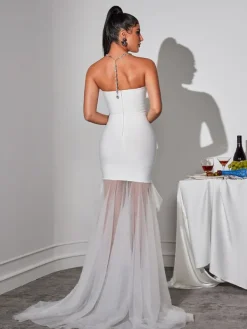 Dresses|Maxi Dresses*Mew Mews Fashion Attica Flower Crystal Bandage Dress