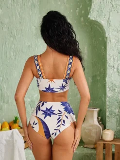 Bikini Sets*Mew Mews Fashion Augusta Printed Bikini Three Piece Set