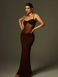 Dresses|Maxi Dresses*Mew Mews Fashion Australis Spaghetti Bow Twisted Maxi Dress