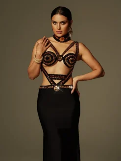 Dresses|Maxi Dresses*Bandage Ayden Rhinestone Maxi Dress With Choker