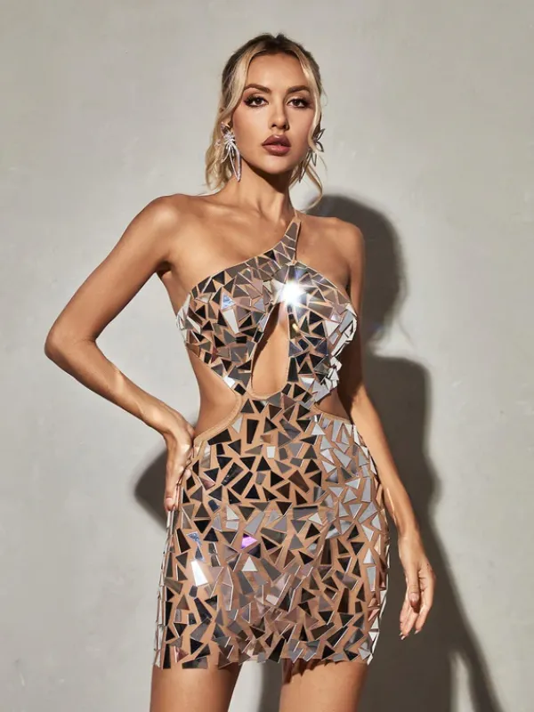 Embellishment|Dresses*Embellishment Azha One Shoulder Embellished Mini Dress