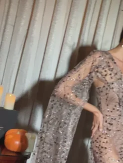 Dresses|Maxi Dresses*Mew Mews Fashion Bailee Split Sequin Maxi Dress In Bronze