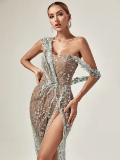 Dresses|Maxi Dresses*Mew Mews Fashion Bailee Split Sequin Maxi Dress