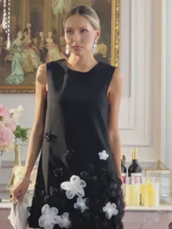 Dresses|Mini Dresses*Mew Mews Fashion Balius Sleeveless Flower Mini Dress