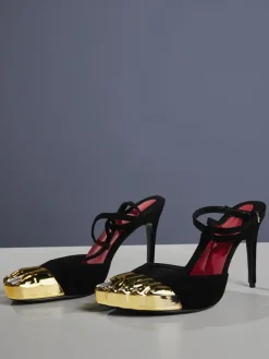 Shoes*Mew Mews Fashion Balto Metallic Toe Heels