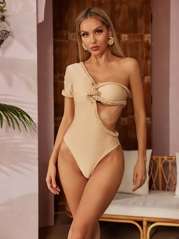 Bikini Sets|Swimwear*Mew Mews Fashion Basil One Should Cutout One Piece Swimsuit
