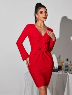 Dresses|Mini Dresses*Mew Mews Fashion Bertilde V Neck Flower Mini Dress