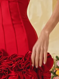 Dresses|Mini Dresses*Bandage Birtin Strapless Flower Mini Dress