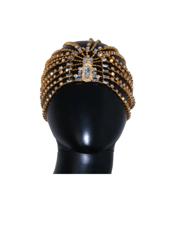 Headwear*Mew Mews Fashion Buber Multi Layered Crystal Headband