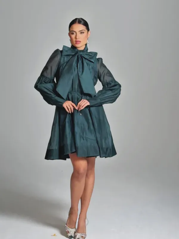 Dresses|Mini Dresses*Mew Mews Fashion Caelan Long Sleeve Lace Up Mini Dress