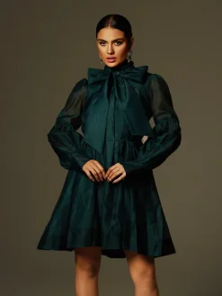 Dresses|Mini Dresses*Mew Mews Fashion Caelan Long Sleeve Lace Up Mini Dress