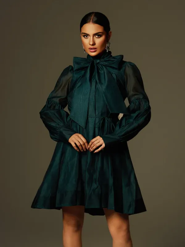 Dresses|Mini Dresses*Mew Mews Fashion Caelan Long Sleeve Lace Up Mini Dress