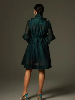 Dresses|Mini Dresses*Mew Mews Fashion Caelan Long Sleeve Lace Up Mini Dress