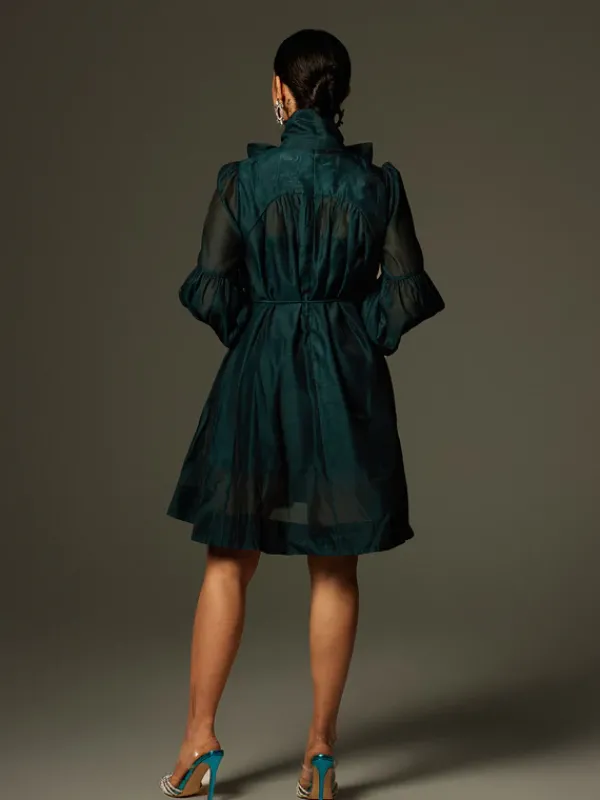 Dresses|Mini Dresses*Mew Mews Fashion Caelan Long Sleeve Lace Up Mini Dress