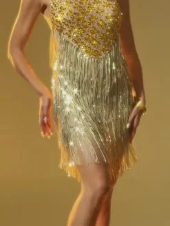 Embellishment|Dresses*Embellishment Caelumara Embellished Fringe Mini Dress