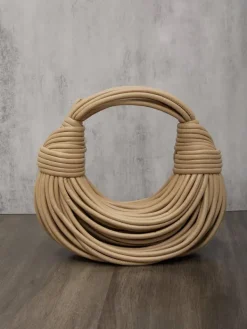 Bags*Mew Mews Fashion Camila Double Knot Tote Bag In Apricot