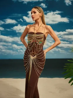 Beaded Wear|Tops*Mew Mews Fashion O/S Cappy Gemstone Beaded Bralette
