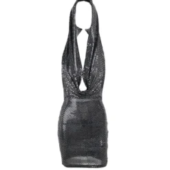 Dresses|Mini Dresses*Mew Mews Fashion Ciaran Glitter Plunge Hooded Dress