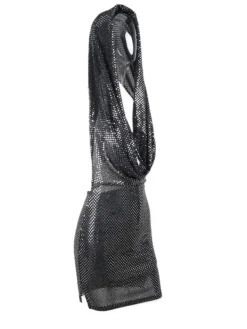 Dresses|Mini Dresses*Mew Mews Fashion Ciaran Glitter Plunge Hooded Dress