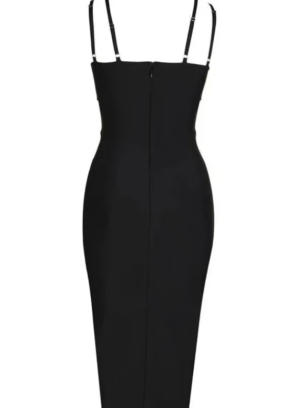 Dresses|Midi Dresses*Bandage Coretta Pearl Coutout Dress In Black