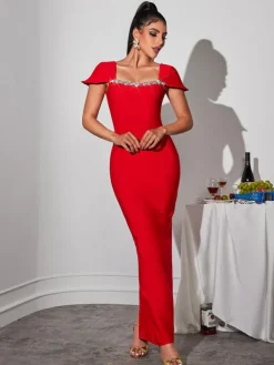 Dresses|Maxi Dresses*Bandage Corliss Rhinestone Maxi Dress