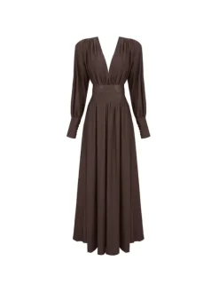 Dresses|Maxi Dresses*Mew Mews Fashion Cosmo V Neck Belted Maxi Dress