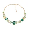 Necklaces*Mew Mews Fashion Craco Crystal Embellished Necklace In Green