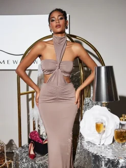 Sets & Co-ords*Mew Mews Fashion Crisoda Turtleneck Ruched Skirt Set