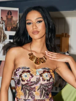 Necklaces*Mew Mews Fashion Cyrus Gold Leopard Necklace